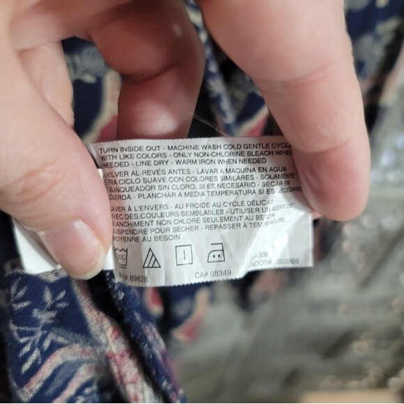 Vintage America Womens 3/4 balloon sleeve Peasant Top button up Size  Large - Picture 10 of 16